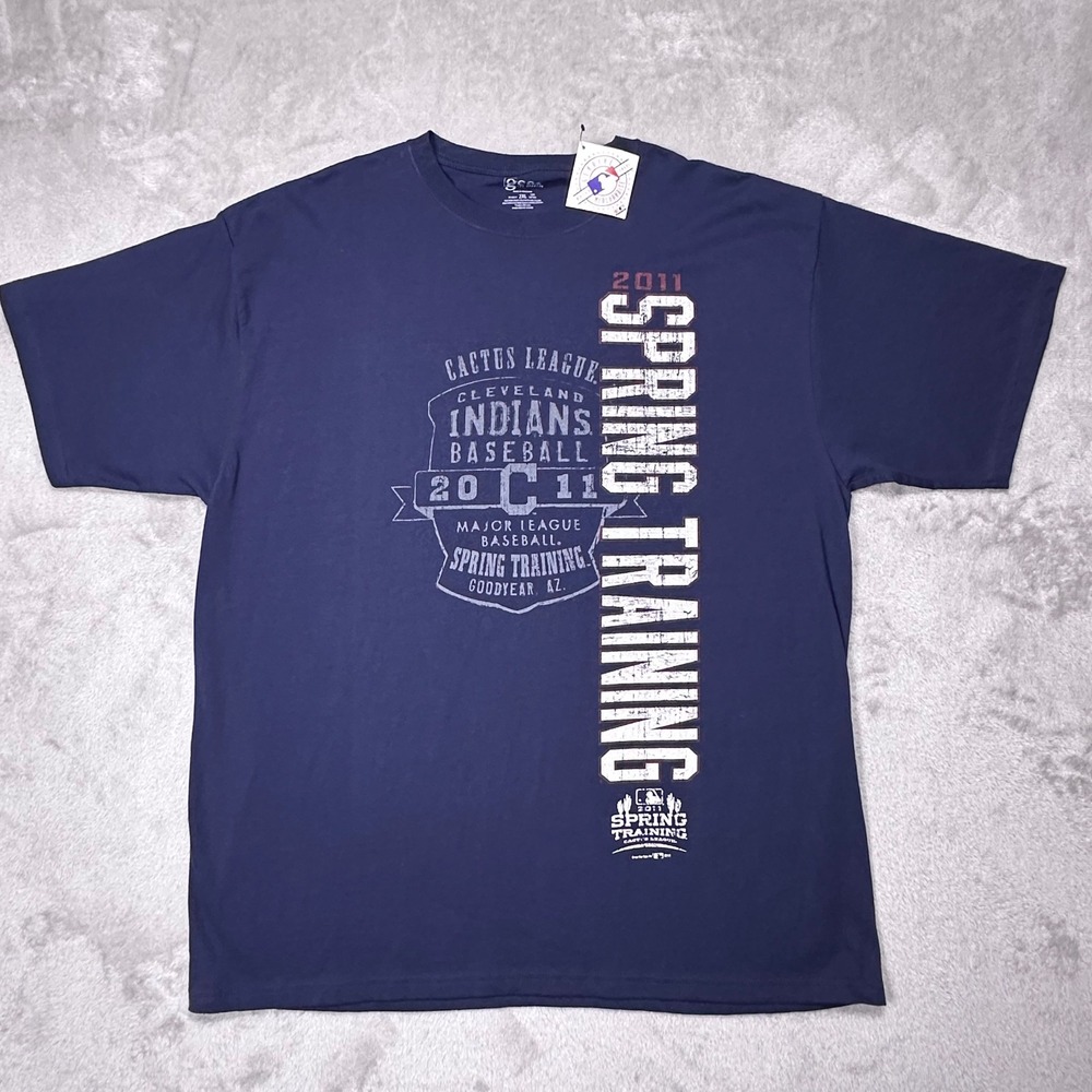 Cleveland Indians 2011 Heritage MLB Spring‎ Training Tee Navy Men's XL NWT
